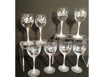 Hummingbird Crystal Wine Glasses By Avon