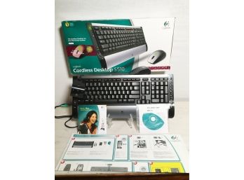 Cordless Desktop S510 Computer Keyboard By Logitech  Brand New In Original Box With Cordless Optical Mouse