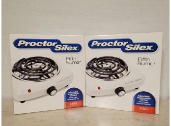 Two New Proctor Silex Fifth Burner With Adjustable Temperature Control Model 34101