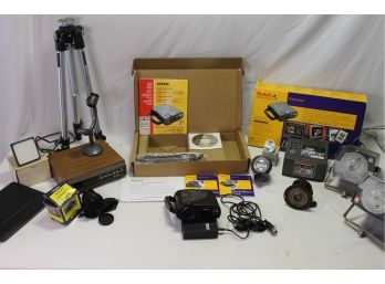 Vintage Camera Lot, Kodak DC40 In Original Packaging, Casio QG-100 Color Printer