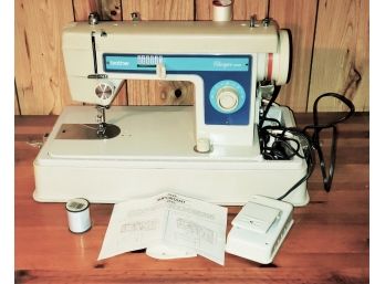 Vintage Brother Charger 666 Portable Electric Sewing Machine With Case & Foot Pedal - Model F