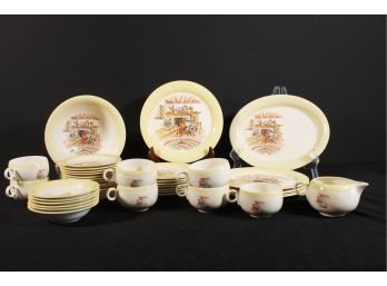 Vintage Homer Laughlin Eggshell  Colonial Kitchen, Open Hearth Or Fireplace Pattern Pieces