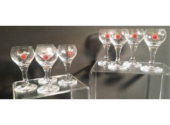 Set Of Rare Unicum Hungarian Herbal Liqueur Aperitif Glasses