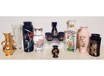 Assortment Of Flower & Bud Vases Including Lenox, Shaddy & More