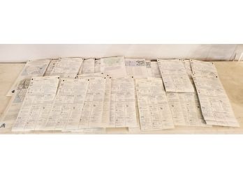 Lot#2 Lot Of 30 Vintage Airspace Pilot Flight Maps, Boston, Halifax, Chicago, Washington & More