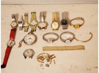 Vintage Mens & Ladies Watches & Parts - Mickey Mouse, Timex, Geneva, Westclox & More