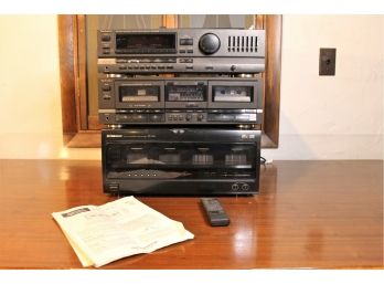 Vintage Audio Components -Technics Receiver & Dual Cassette Deck & Pioneer CD Changer/Player