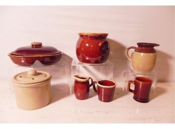 Lot Of Vintage Brown Drip Glaze Pottery Including Hull, McCoy, DCC And More