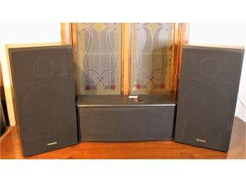 Pair Of Technics SB-L40 Floor Speakers & Video Acoustics VA-1200 BK Speaker