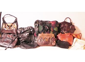 Lot Of  Vintage Purses Many Of Them Patchwork Designs