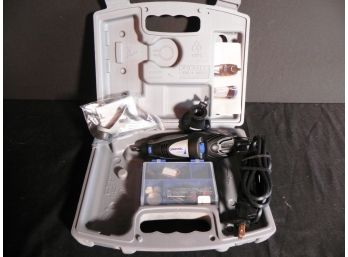 Dremel 300 Variable Speed Rotary Tool In Case With Attachments And Booklets