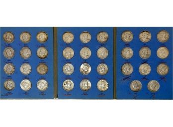 Collection Of 35 Franklin Half Dollars