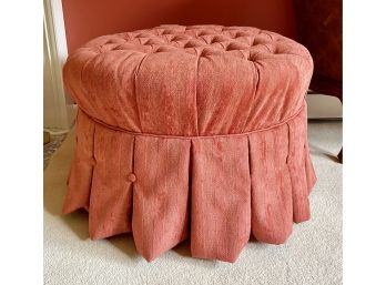 Tufted Ottoman On Four Smooth Rolling Casters