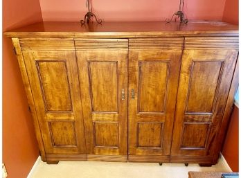 Stunning Hardwood Bi-Fold Door Desk/Storage Cabinet