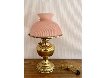 Electrified Brass Oil Lamp