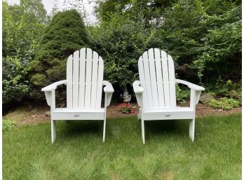 Two PatioJoy All Weather Adirondack Chairs