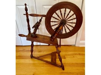 Antique Hardwood Spinning Wheel