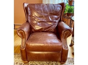 Stickley Craftsman Leather Recliner Wing Chair #1