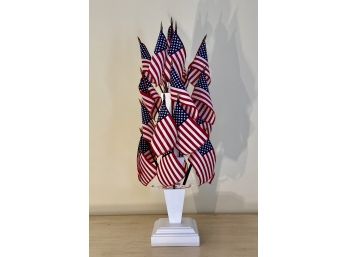 Small Tabletop Flag Tree Stand