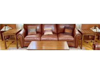 A Pair Of Stickley Two Tier Oak End Tables