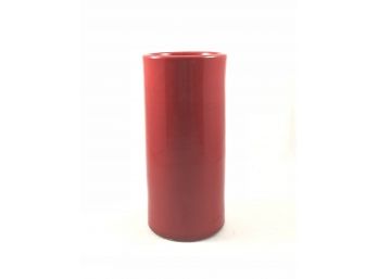 Mid Century Red Italian Ceramic  Vase