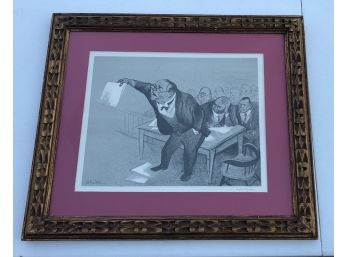 Collectible Limited Edition William Gropper Hand Signed Lithograph Titled 'Evidence'