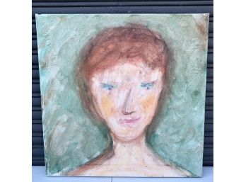 Original  Portrait Painting Titled 'I Am Happy' By Anca Halfon