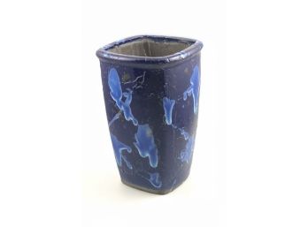 LARGE Vintage Abstract Glazed Ceramic Vase