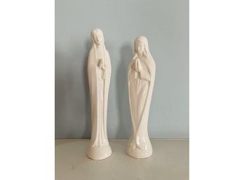 Pair Of Virgin Mother Figurines