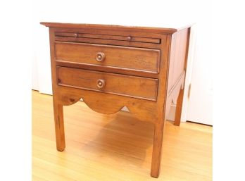 Drexel Two Drawer End Table With Pull Out Tray