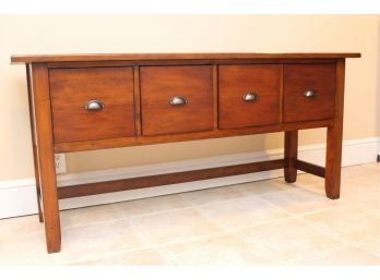 Pottery Barn Console Table With Four Drawers