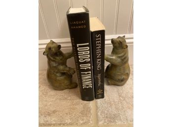 Vintage Metal Bear Bookends