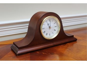 Cherry Wood Bulova Quartz Mantle Clock