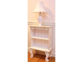 Girls Shabby Chic Hand-painted Bookcase And Lamp