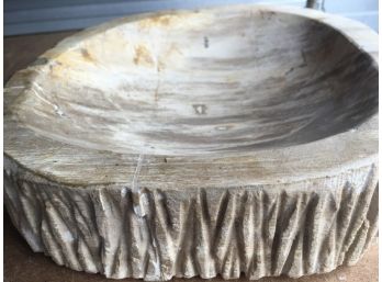 9LB.15oz , 10 Inch Dia  , Petrified Wood Bowl