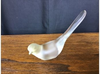 Vintage Fenton Frosted Satin Glass Bird Of Happiness