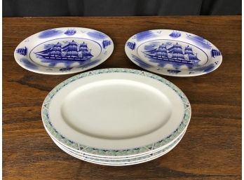 Lot Of Oval Dishes, Nantucket Distributing Co And Azberg Made In Germany