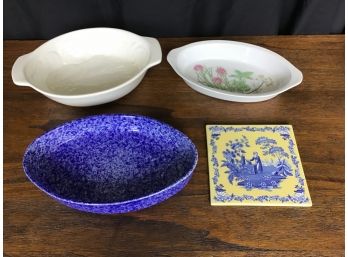 Serving Dishes And Spode Trivet