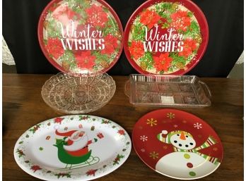 Plastic Christmas Platters - Perfect For Cookies