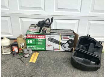 CRASFTSMAN 16' 36cc Gas Powered Chainsaw And More!