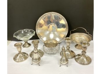 Large Grouping Sterling And Weighted Sterling Silver Including Gorham Tray