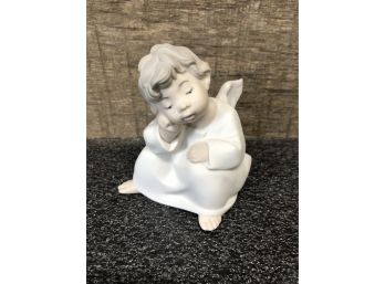 Lladro Figurine Retired Angel Thinking