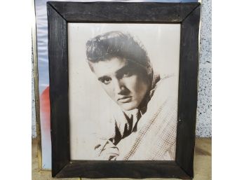 Wood Framed Elvis Presley Print