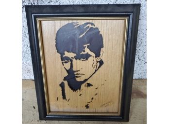 Special Vintage Wood Cut Of Elvis Presley - The King Of Rock And Roll!