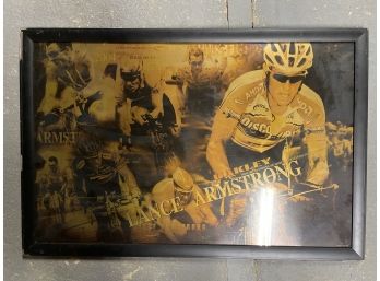 Large Lance Armstrong Framed Oakley Poster