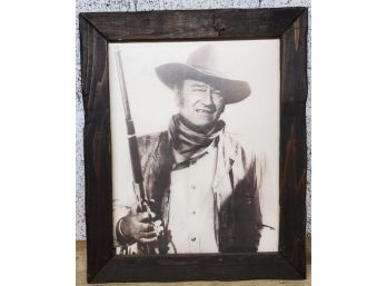 Framed Picture Of ' The Duke' - John Wayne In A Real Wood Frame