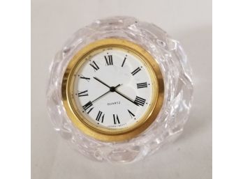 Lead Crystal Desk Timepiece