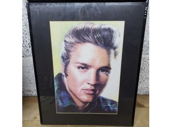 Vintage Elvis Presley Color Print -The King Of Rock And Roll With His Famous High Hair Style! - Dated 1998