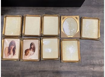 Lot Of Nine Vintage Medium Sized Wooden Gold Painted Frames