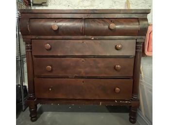 Lovely Empire Style Mahogany Dresser - Age Appropriate Lovely Antique Patina Circa 1900. 2 Over 3 Drawers